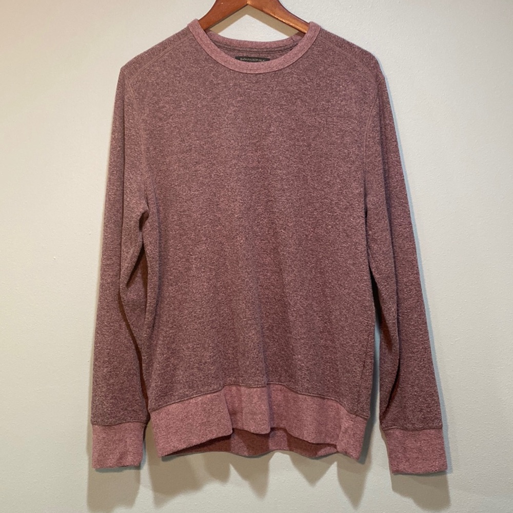 Mens long sleeve waffle